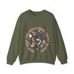 Keep Calm And Every Things Gonna Be Okay - Unisex Heavy Blend™ Crewneck Sweatshirt