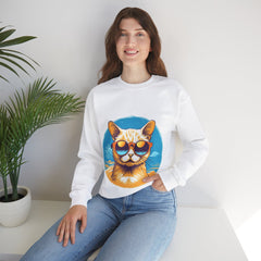 Cool Burmilla Cat - Unisex Heavy Blend™ Crewneck Sweatshirt