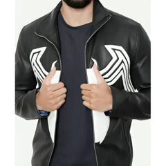 Winter Solid Black Premium Sheepskin Motorcycle Leather Jacket For Men
