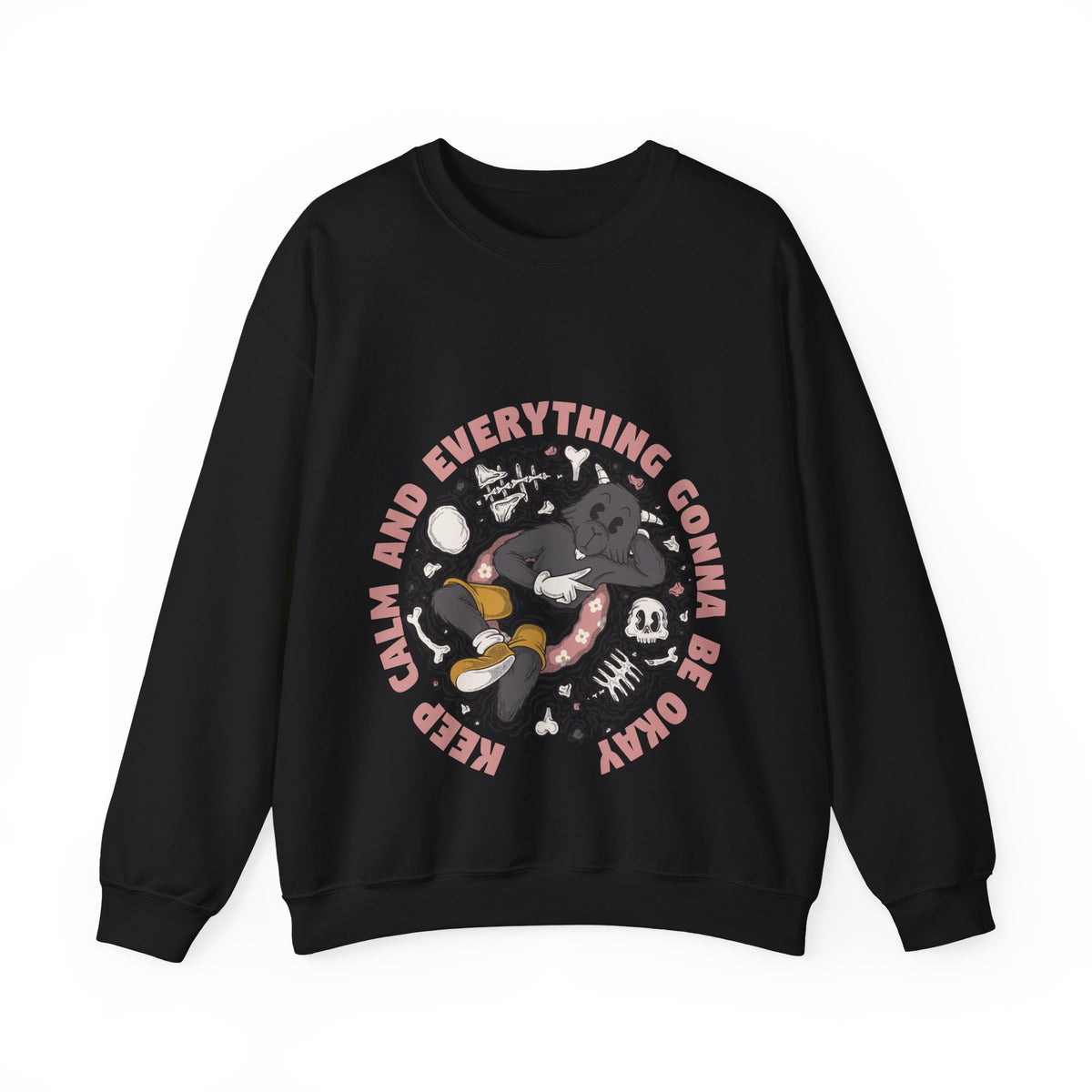 Keep Calm And Every Things Gonna Be Okay - Unisex Heavy Blend™ Crewneck Sweatshirt
