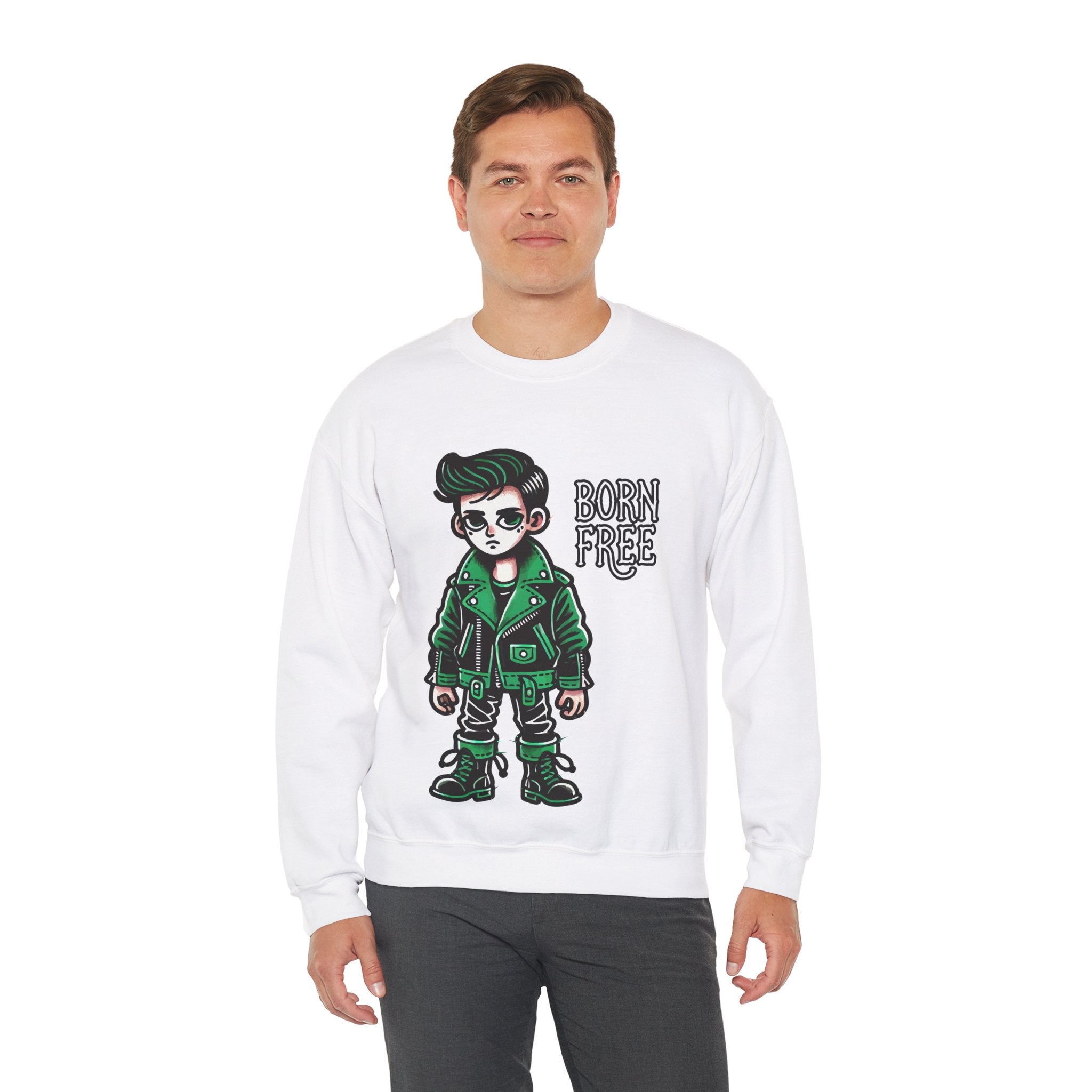 Born Free - Men's Heavy Blend™ Crewneck Sweatshirt