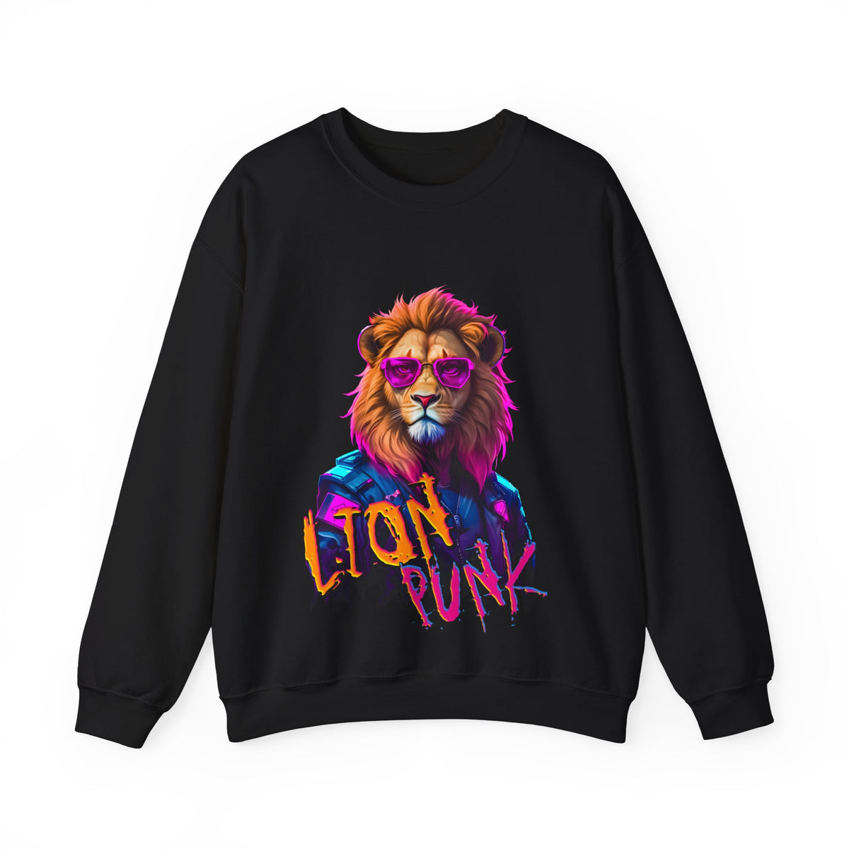 Punk Lion - Men's Heavy Blend™ Crewneck Sweatshirt