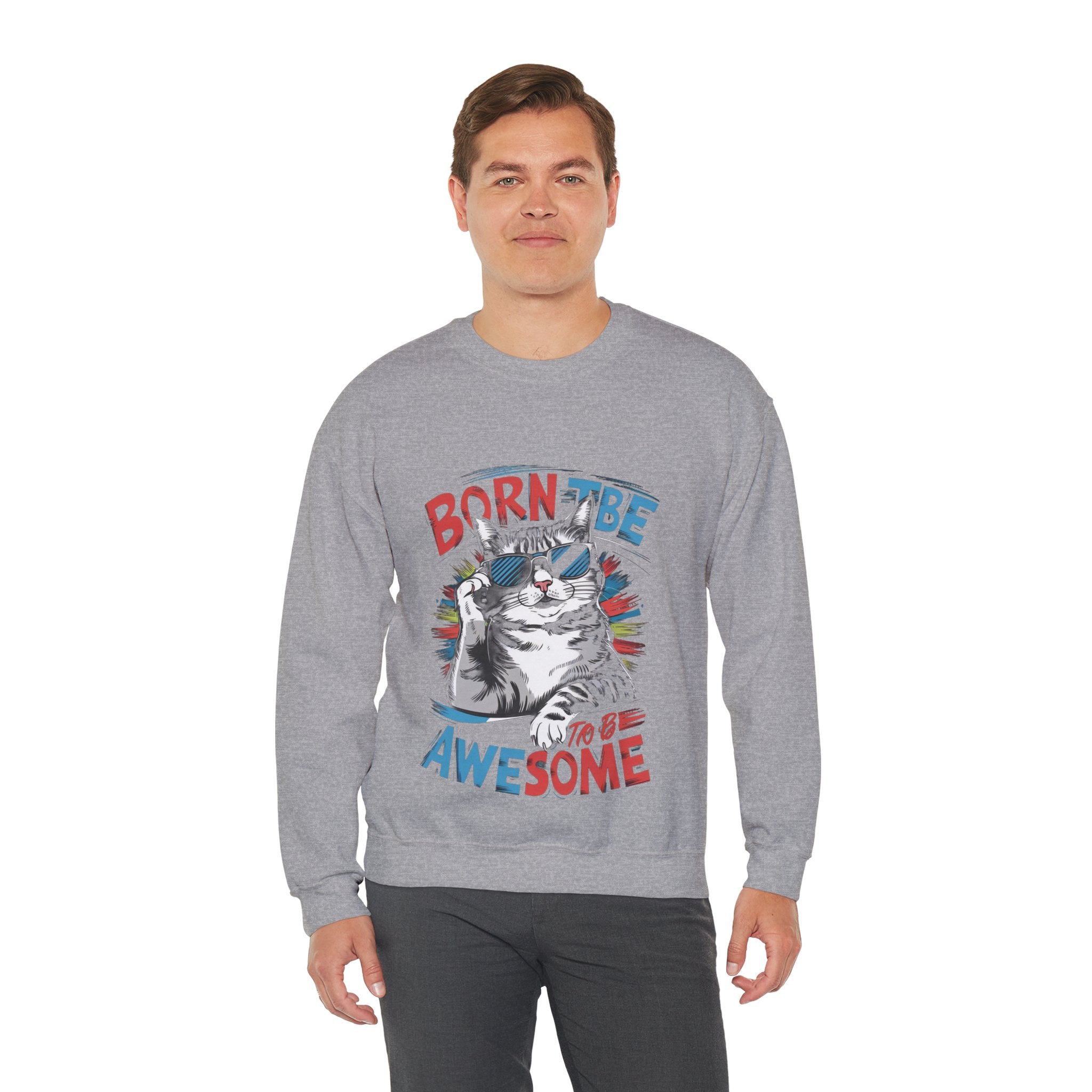 Born To Be Awesome - Unisex Heavy Blend™ Crewneck Sweatshirt