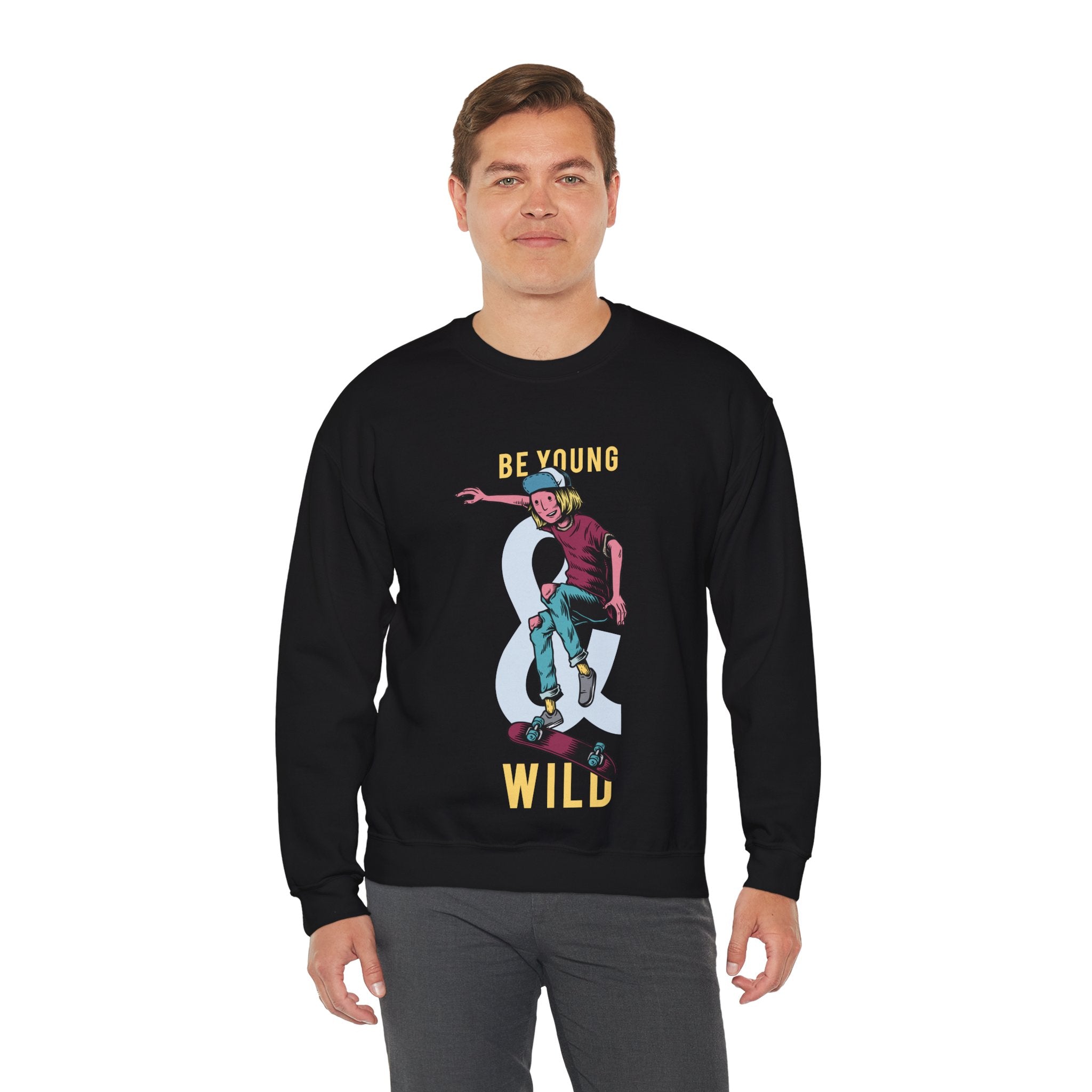 Be Young & Wild - Men's Heavy Blend™ Crewneck Sweatshirt