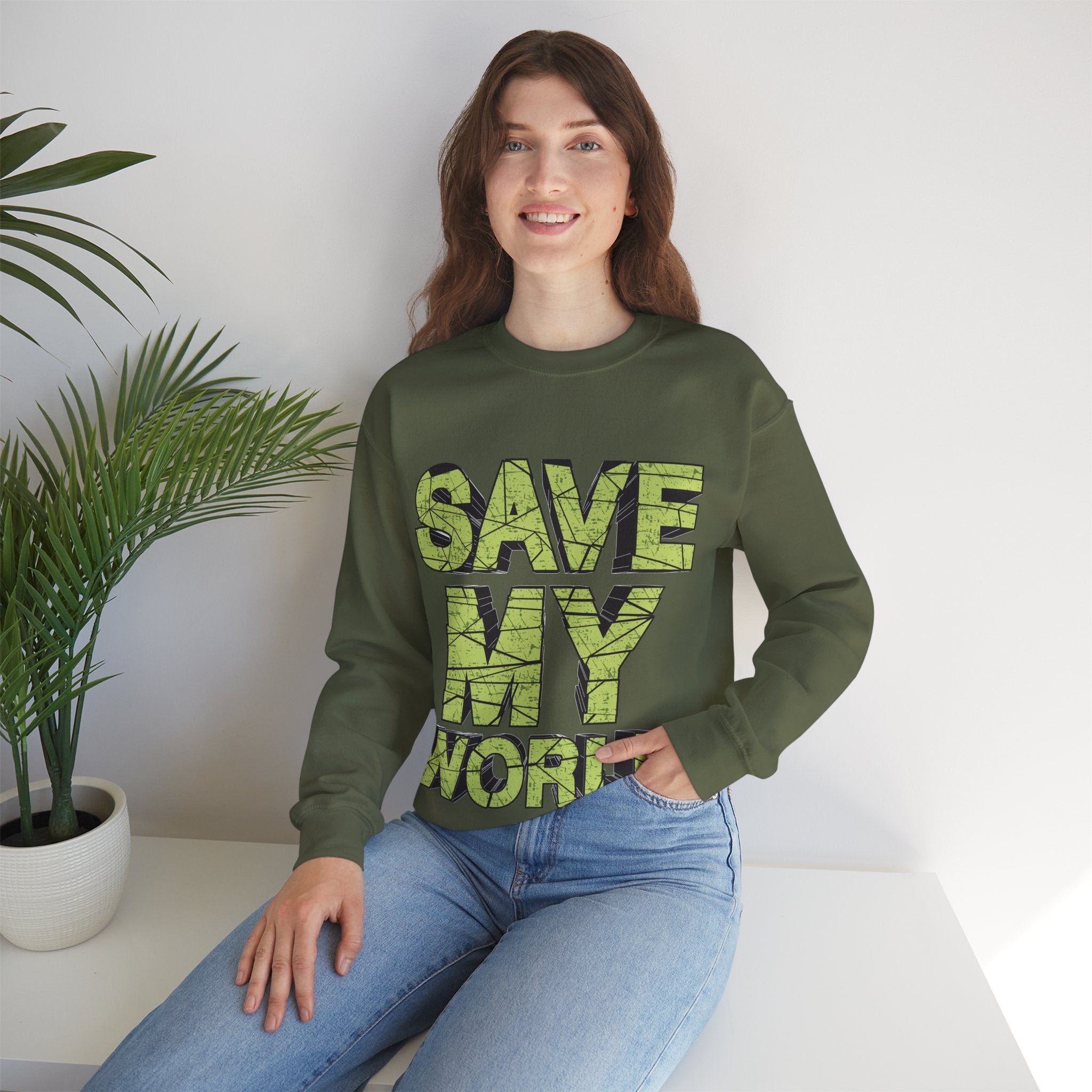 Save My World - Unisex Heavy Blend™ Crewneck Sweatshirt