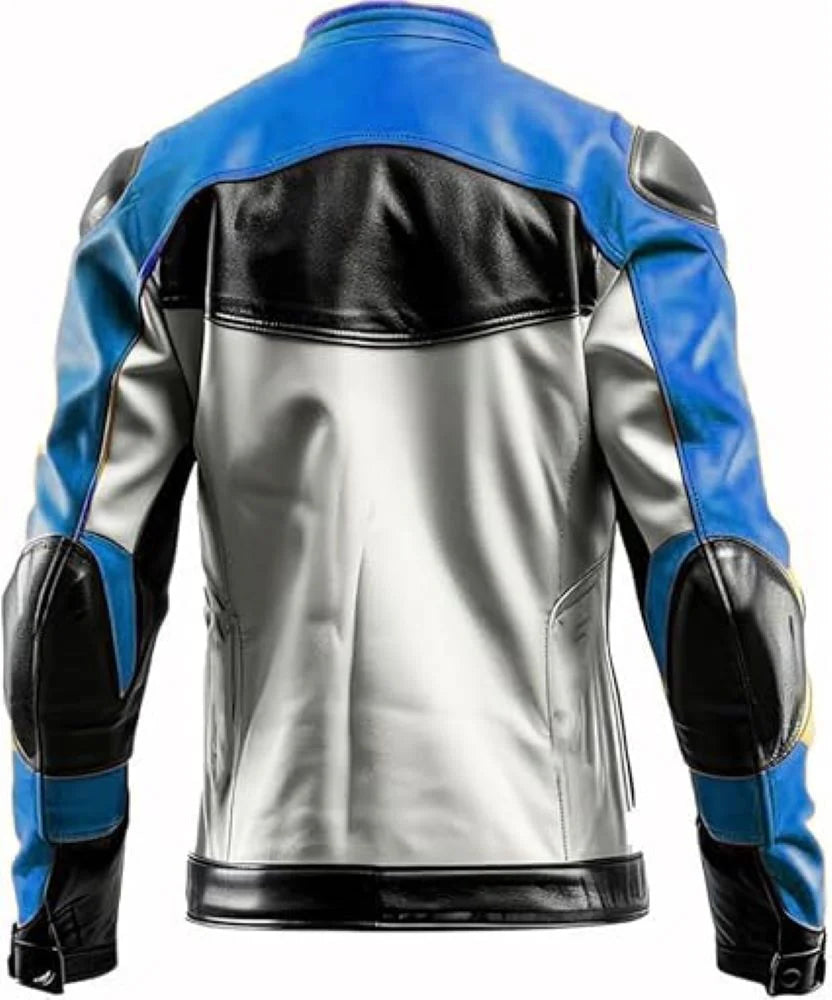 Trendy Motorcycle Genuine Sheepskin Leather Cafe Racer Jacket For Men