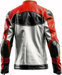 Trendy Motorcycle Genuine Sheepskin Leather Cafe Racer Jacket For Men